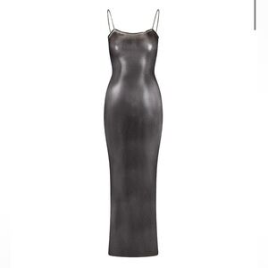 SUBSURFACE ‘The Liquid Slip’ Semi-Sheer Dress in Black Pearl Sz S $165 NWT